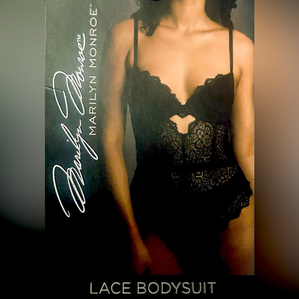 Marilyn Monroe black lace bodysuit